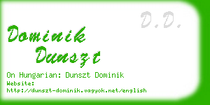 dominik dunszt business card